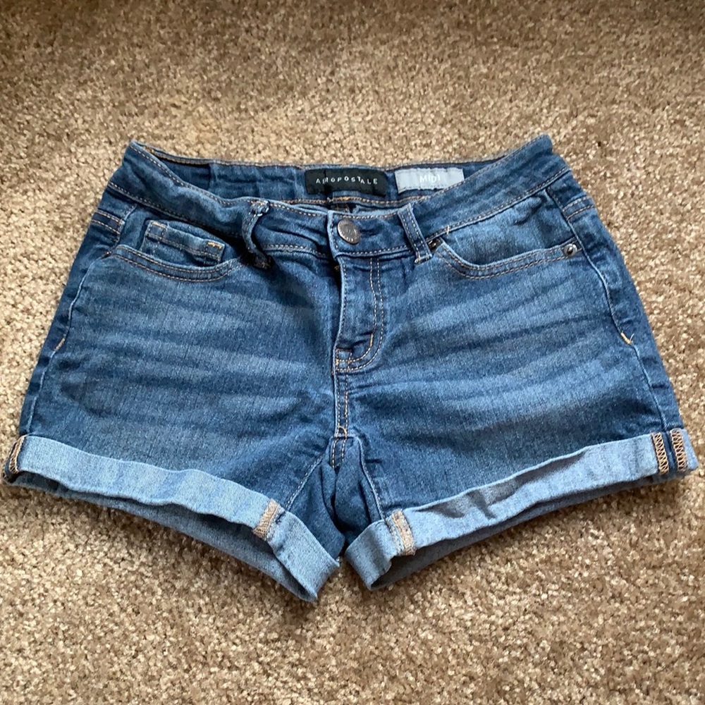 Aeropostale Midi Jean Shorts